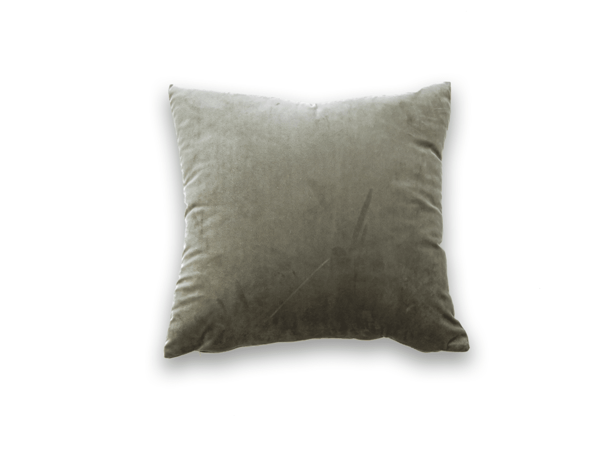 Coussin carré 45x45cm en velours gris foncé TYGA