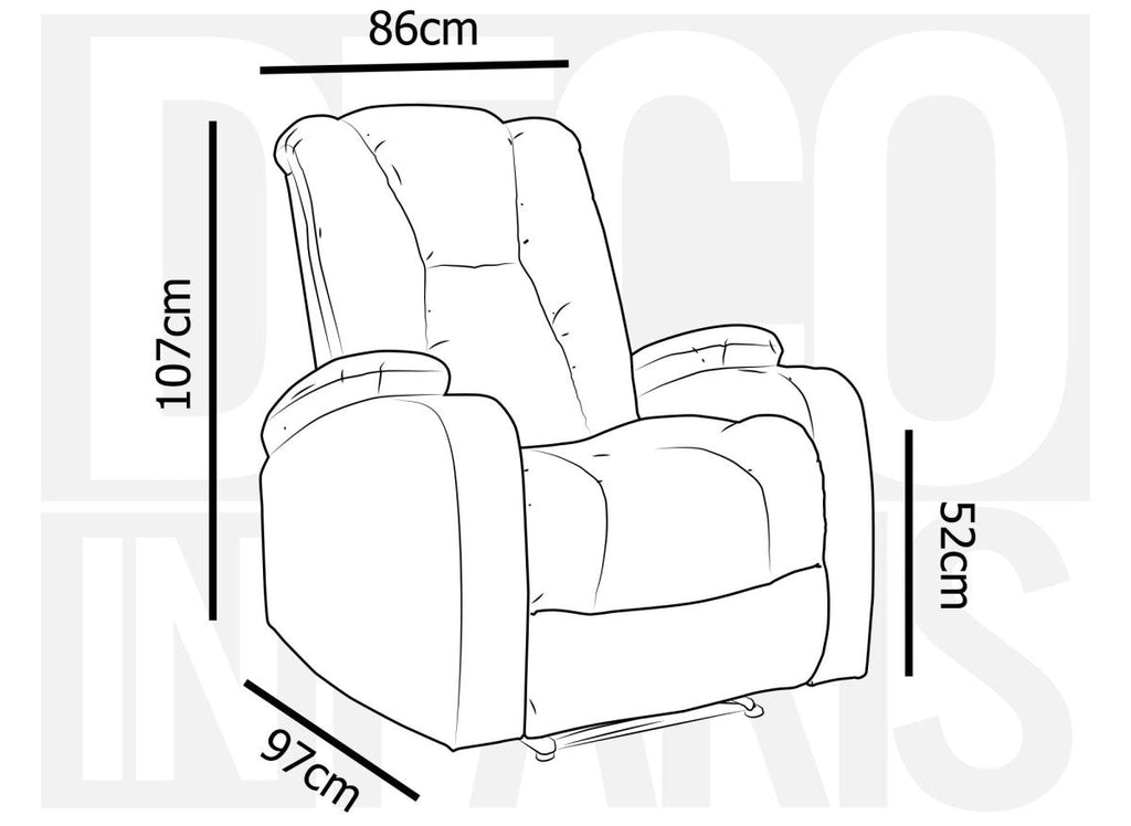 Fauteuil relax en tissu en microfibre marron CLARENCE