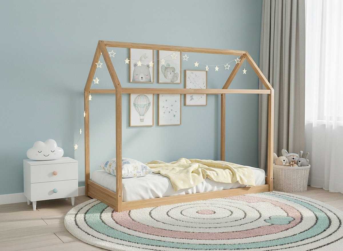 Lit cabane en bois 90 x 190 cm POPY