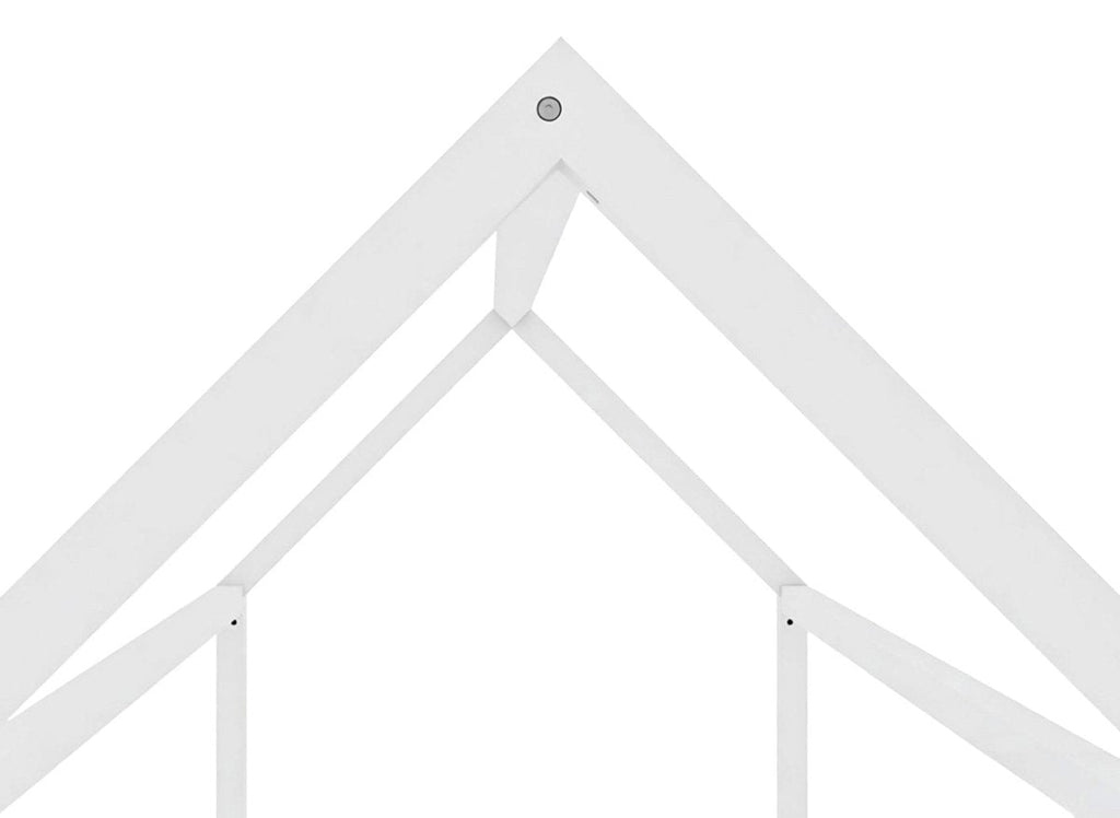 Lit cabane en bois blanc 90 x 190 cm POPY