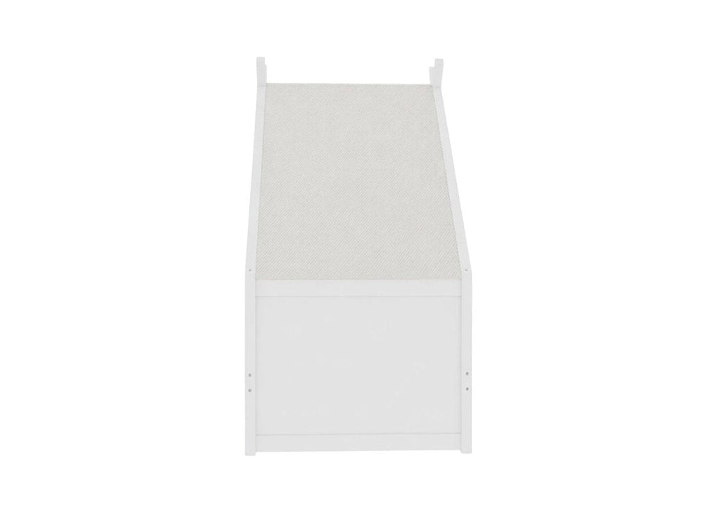Lit gigogne cabane en bois blanc 90 x 190 cm LIMEO