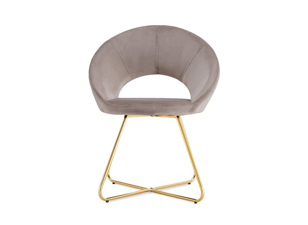 Lot de 2 chaises design en velours beige PETRA