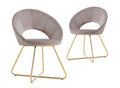 Lot de 2 chaises design en velours beige PETRA