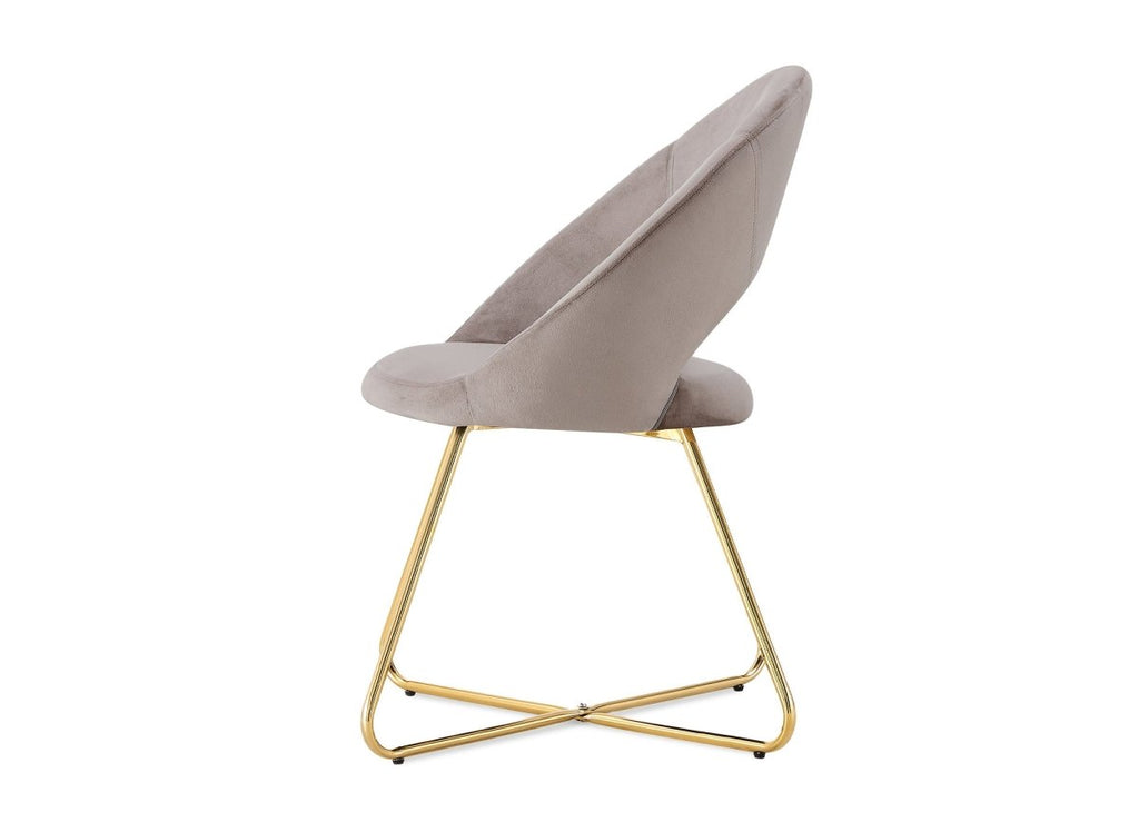 Lot de 2 chaises design en velours beige PETRA