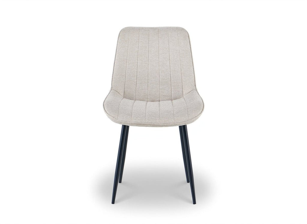Lot de 4 chaises en tissu beige LOREVA
