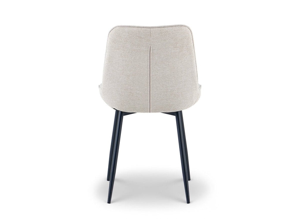 Lot de 4 chaises en tissu beige LOREVA