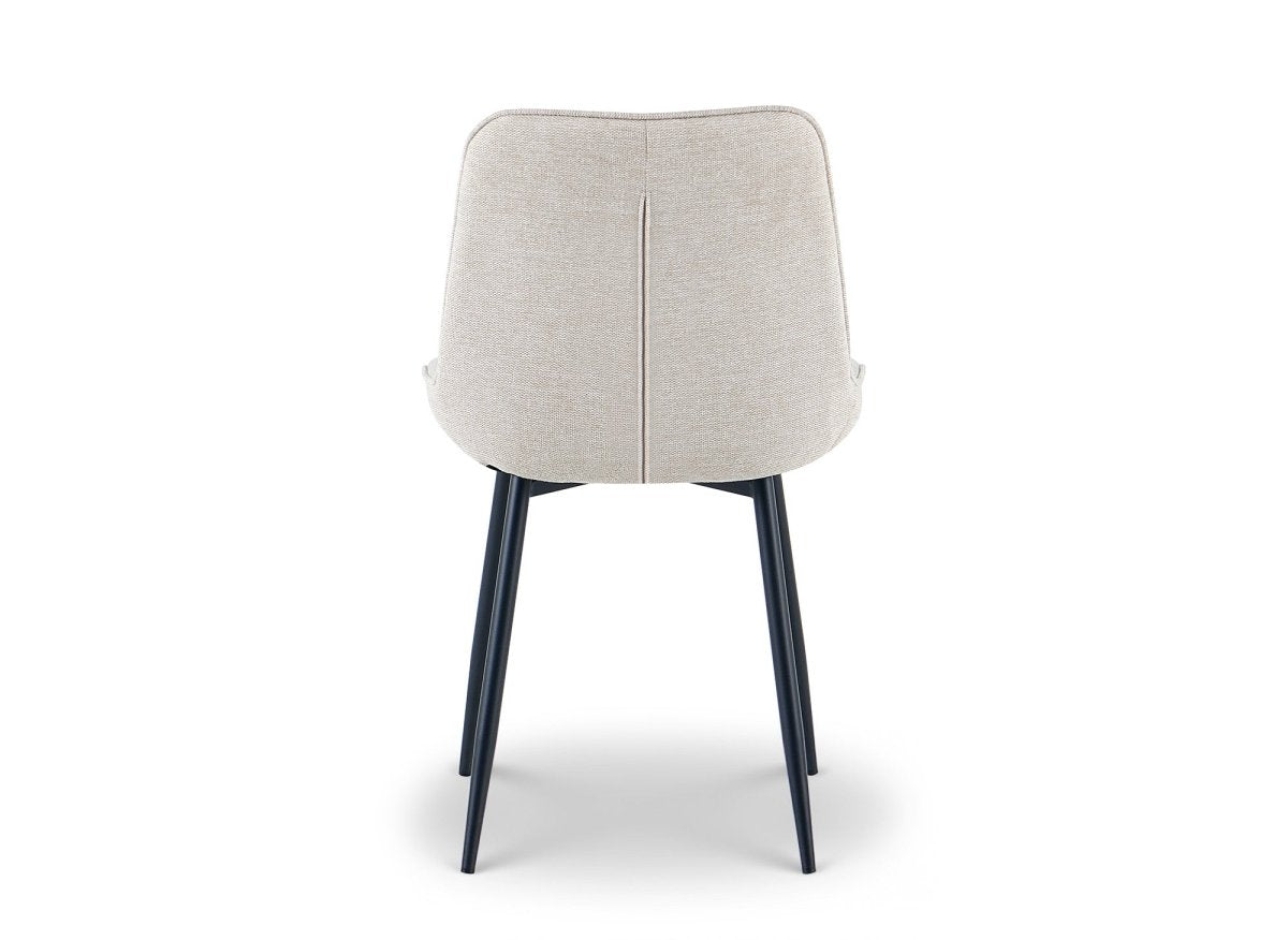 Lot de 4 chaises en tissu beige LOREVA