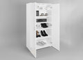 Meuble à chaussures 2 portes et 6 tiroirs blanc BAKI