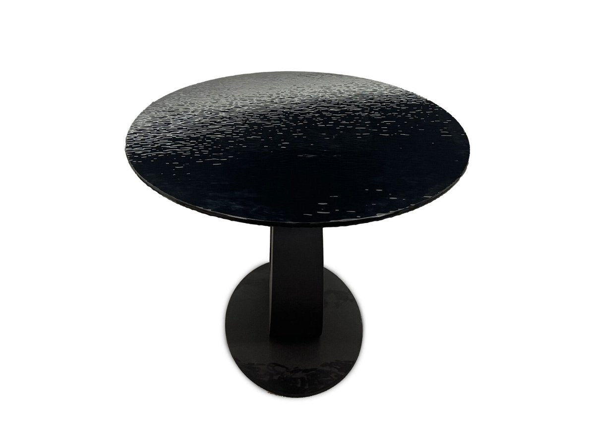 Table à manger en verre trempé noire 10 personnes 240cm CELIA