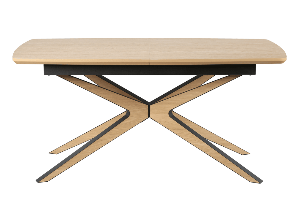 Table à manger extensible effet bois 10 personnes 160-220 cm OXANE