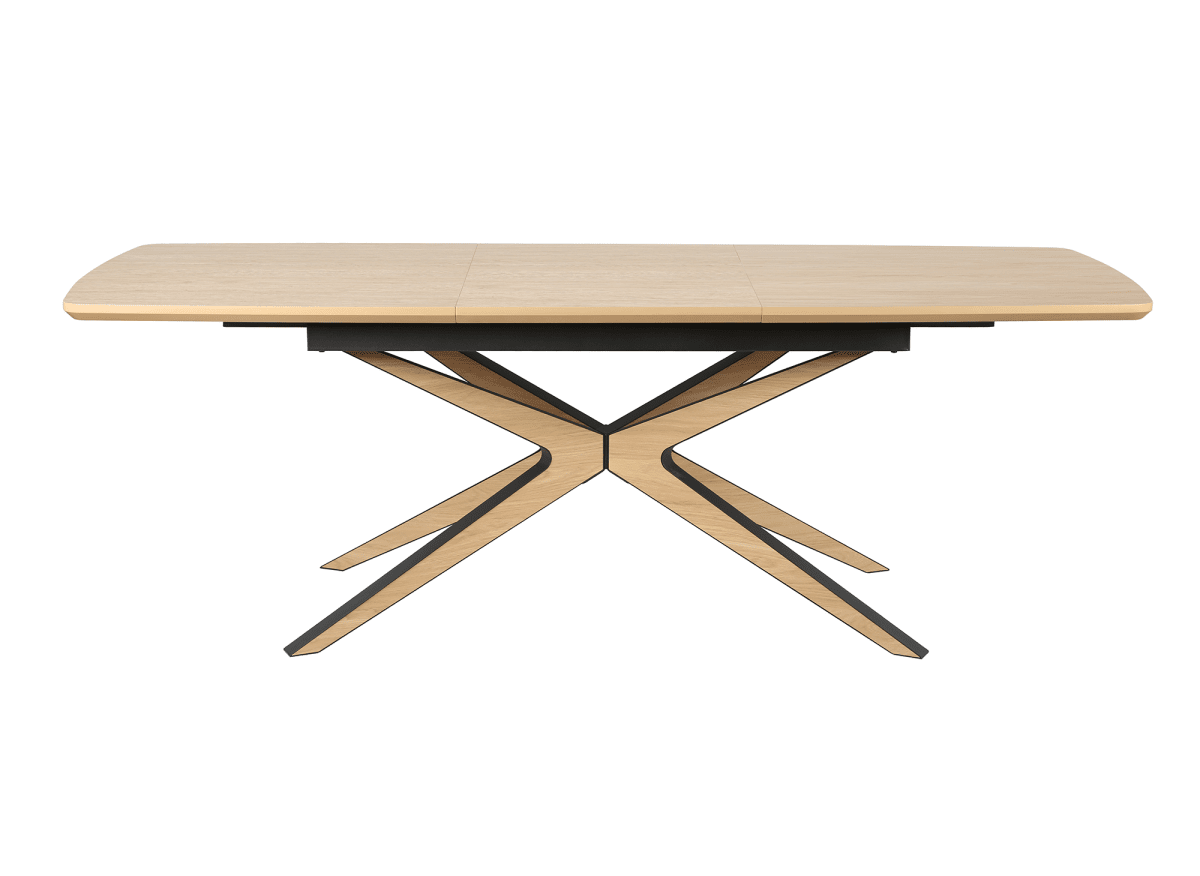 Table à manger extensible effet bois 10 personnes 160-220 cm OXANE