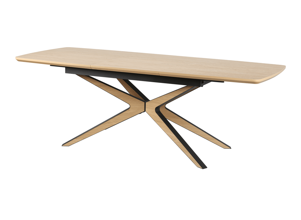 Table à manger extensible effet bois 10 personnes 160-220 cm OXANE