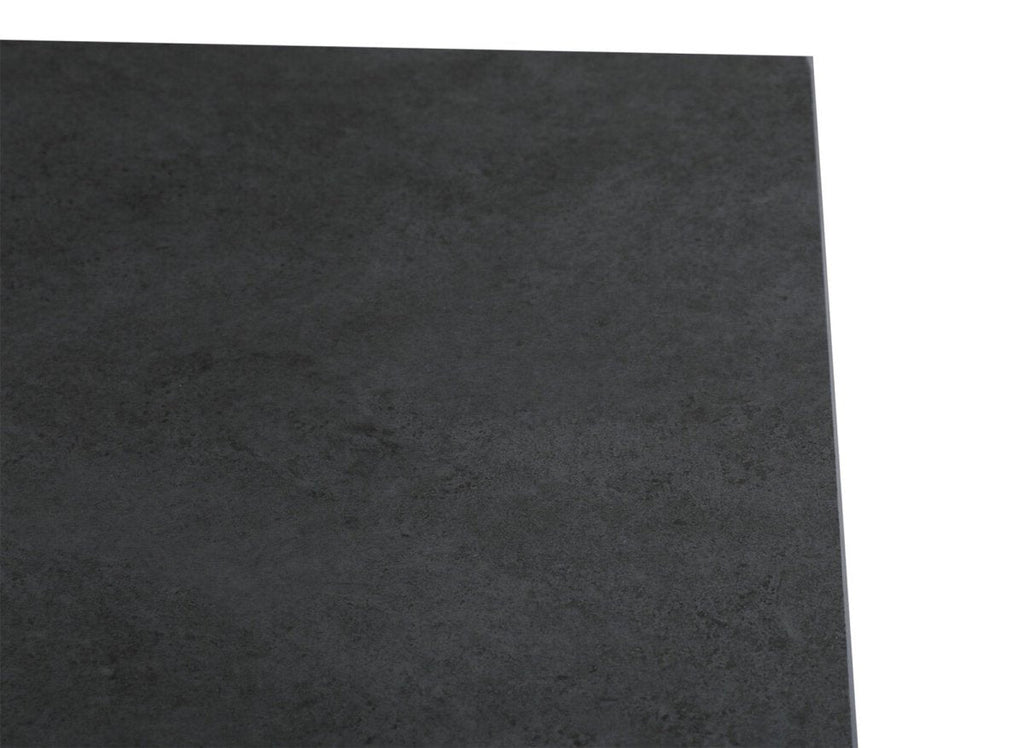 Table à manger extensible en céramique noire effet marbre 12 personnes 180-260 cm GABRIEL