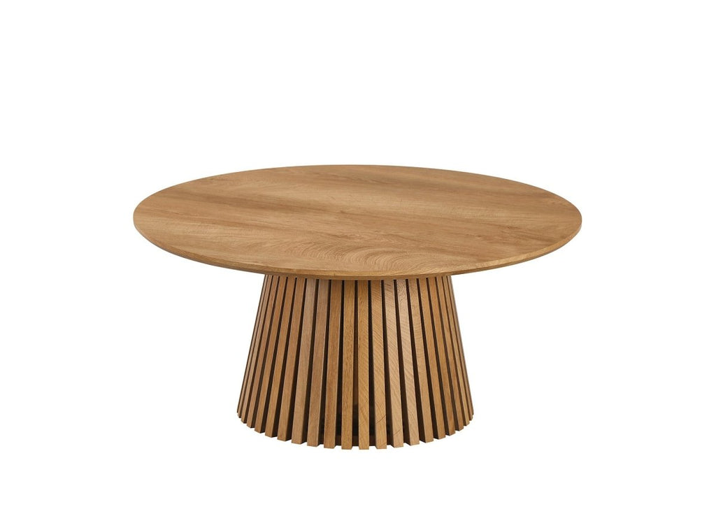 Table basse ronde en bois clair HEKA