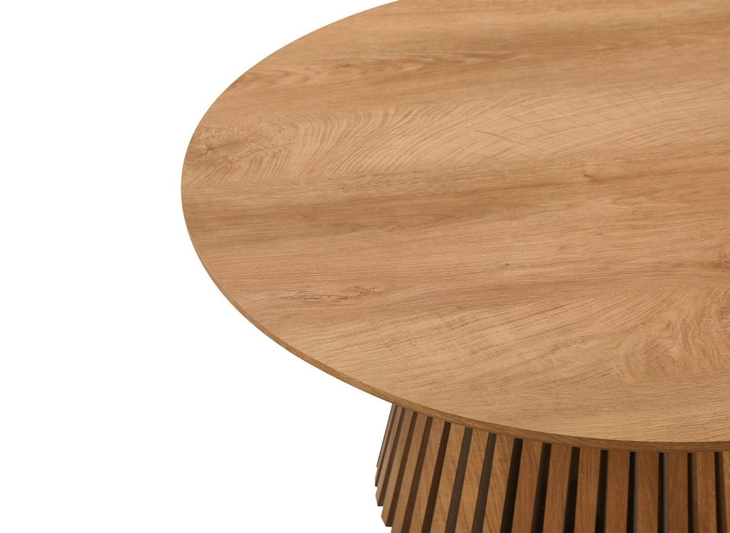 Table basse ronde en bois clair HEKA