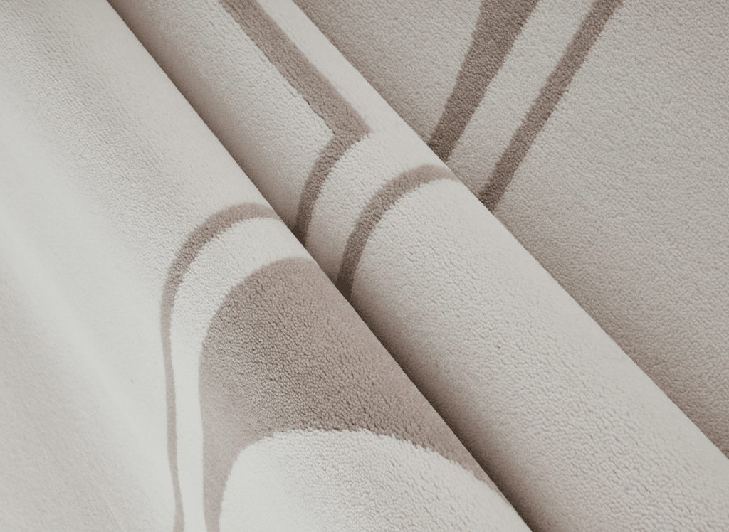 Tapis à formes géométriques beige et marron 160 x 230 cm SIENNA