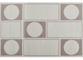 Tapis à formes géométriques beige et marron 160 x 230 cm SIENNA