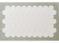 Tapis à  motifs rond blanc écru 192 x 290 cm CLARA