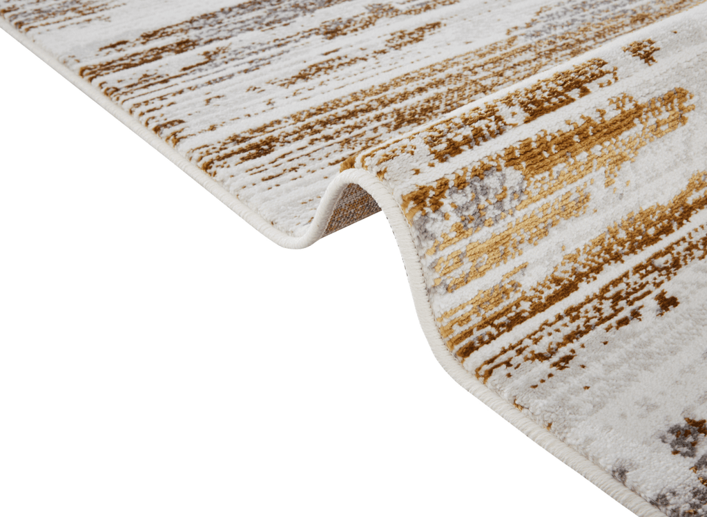Tapis abstrait beige marron 160 x 230 cm PATINA