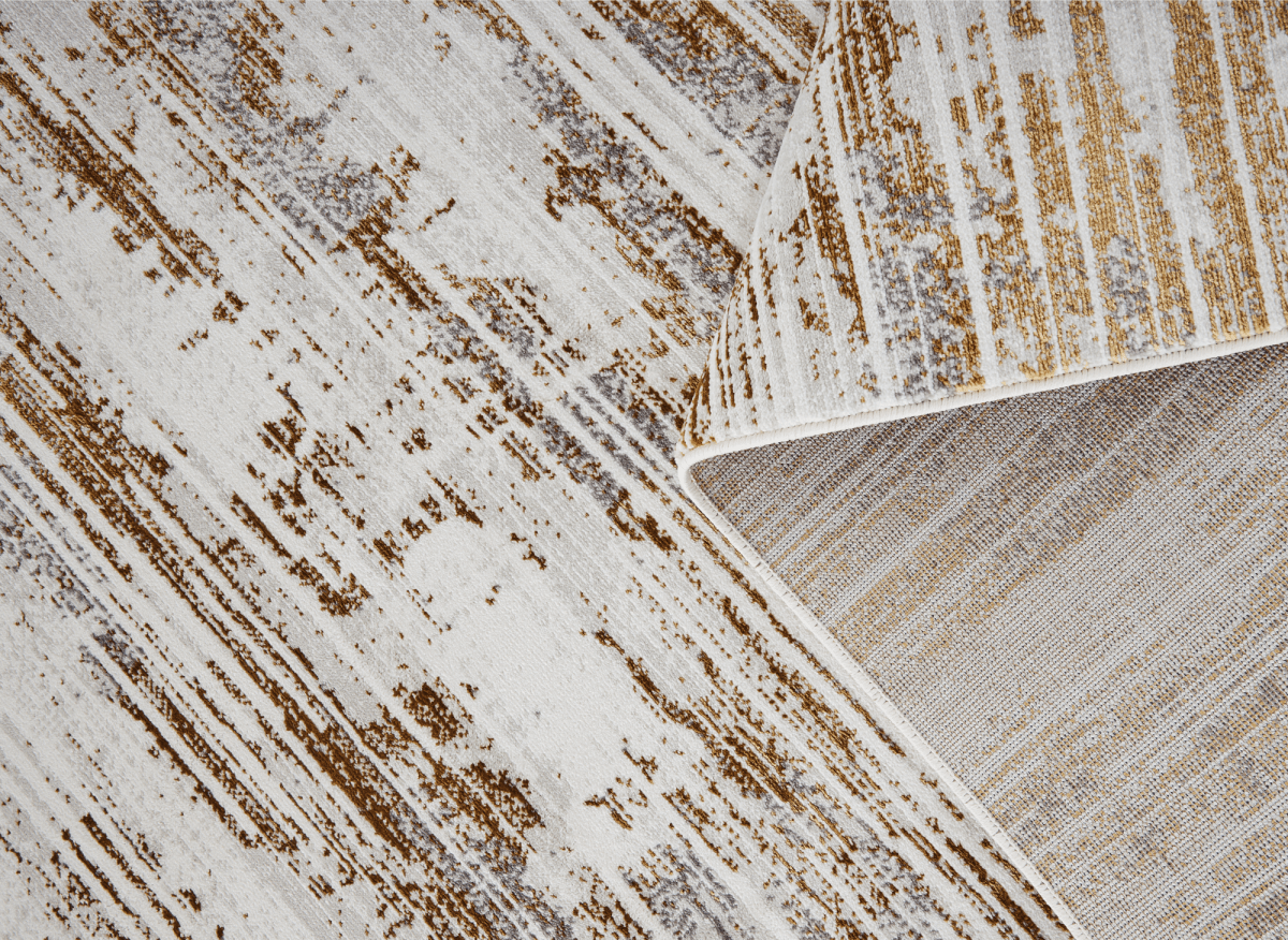 Tapis abstrait beige marron 200 x 290 cm PATINA