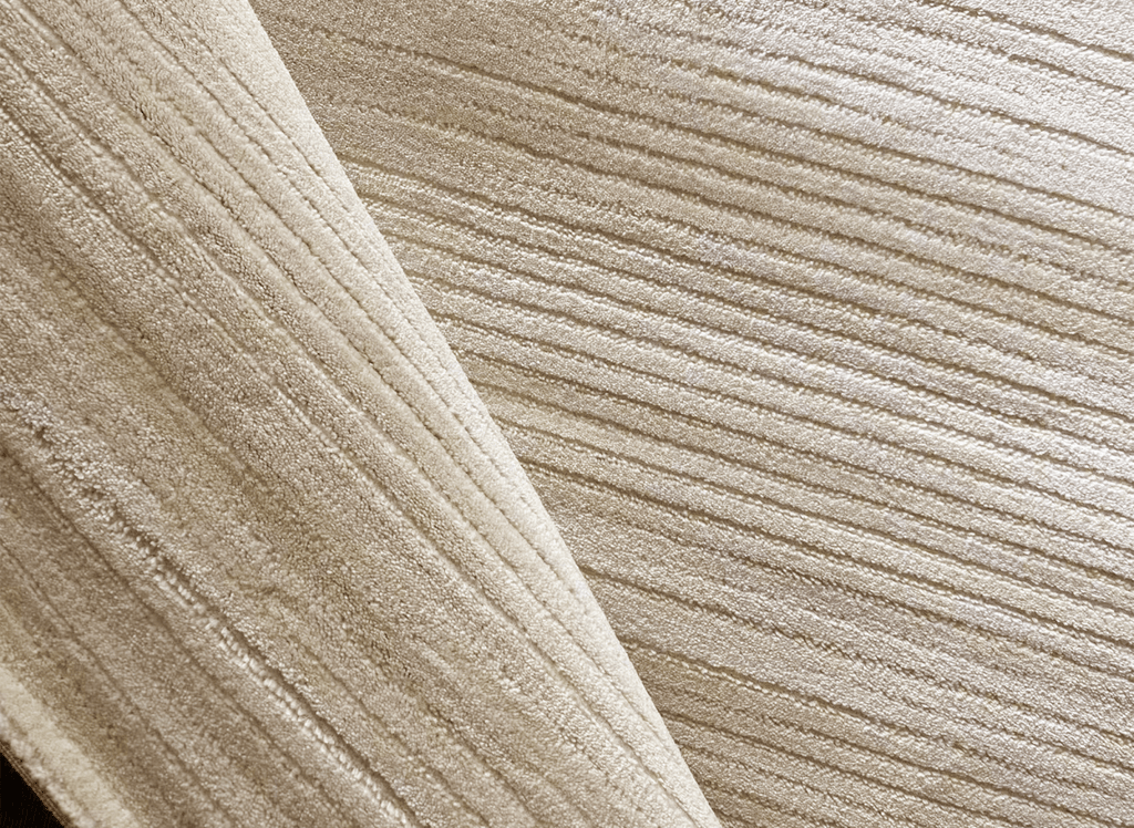 Tapis beige à effet striée 160 x 230 cm LATTE