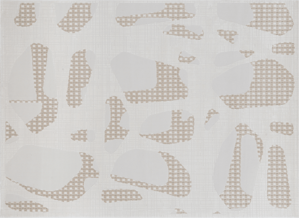Tapis beige à motifs 160 x 230 cm BRUME