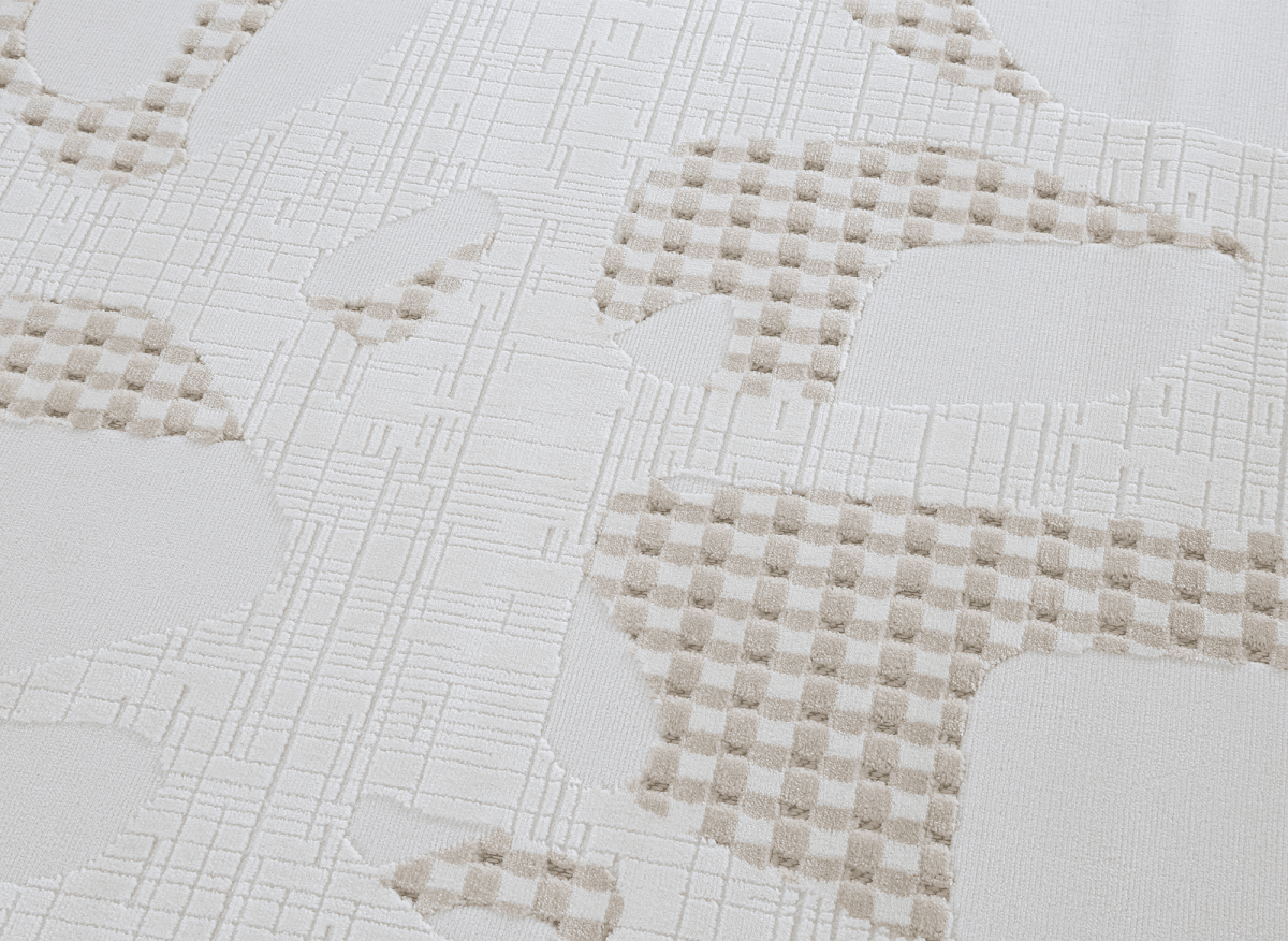 Tapis beige à motifs 160 x 230 cm BRUME