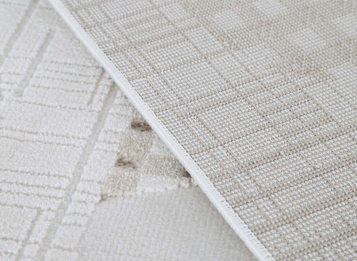 Tapis beige à motifs 160 x 230 cm BRUME