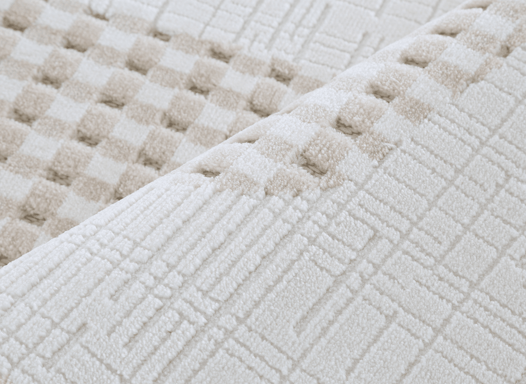 Tapis beige à motifs 160 x 230 cm BRUME