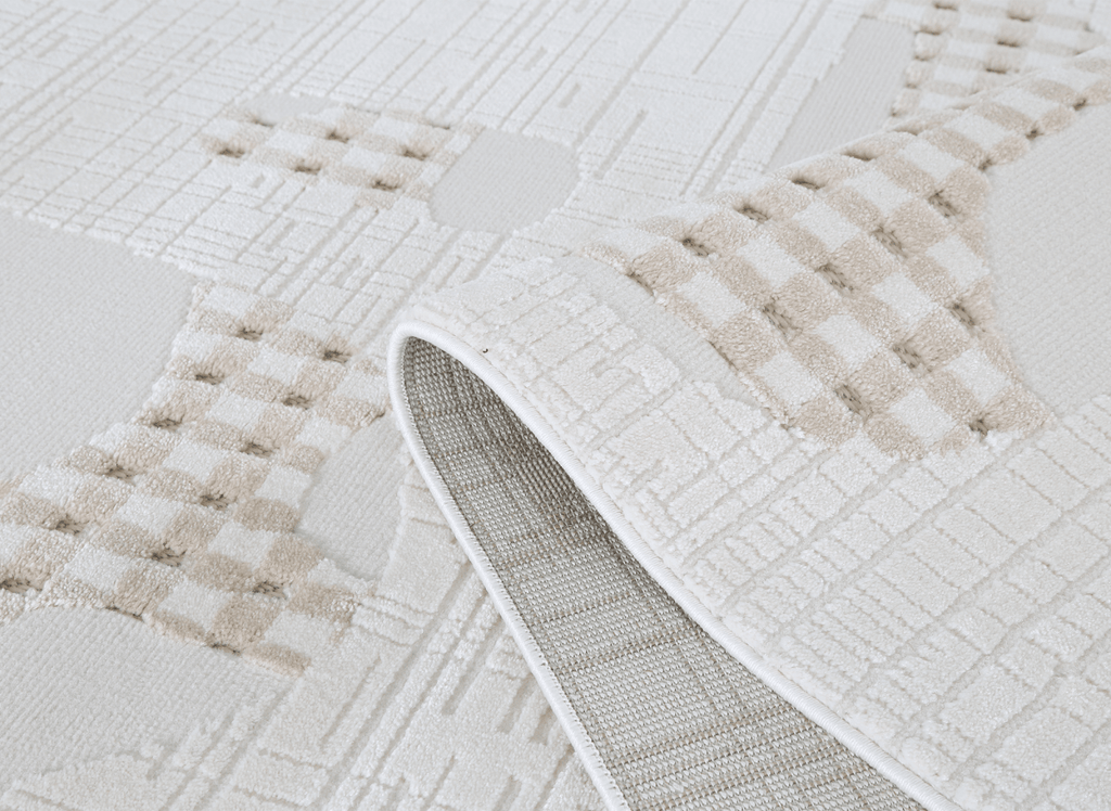 Tapis beige à motifs 200 x 290 cm BRUME