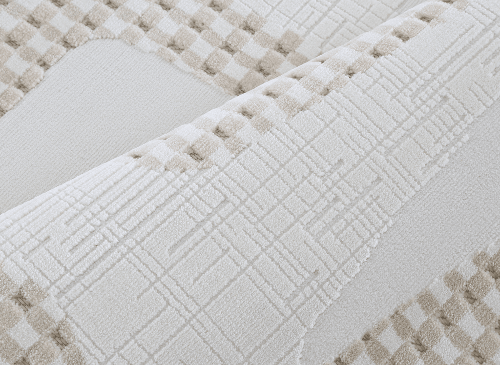 Tapis beige à motifs 200 x 290 cm BRUME