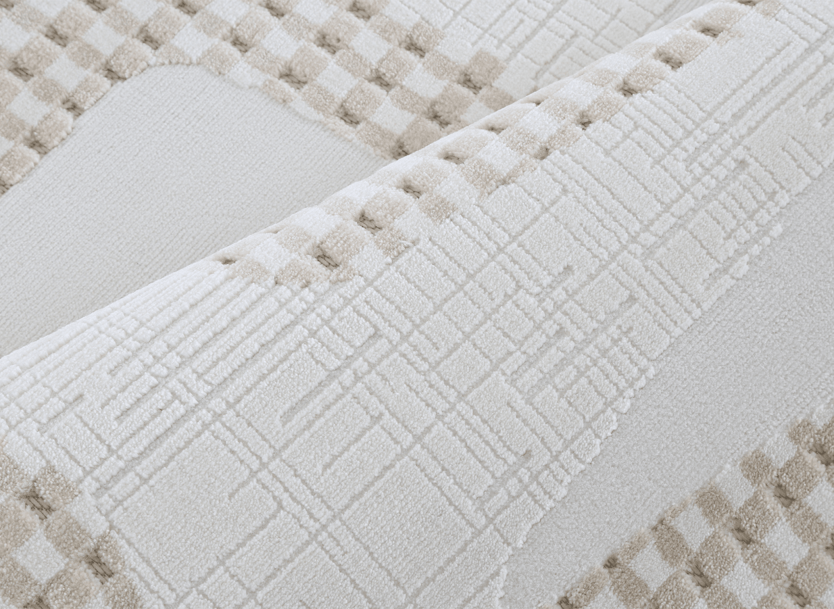 Tapis beige à motifs 200 x 290 cm BRUME