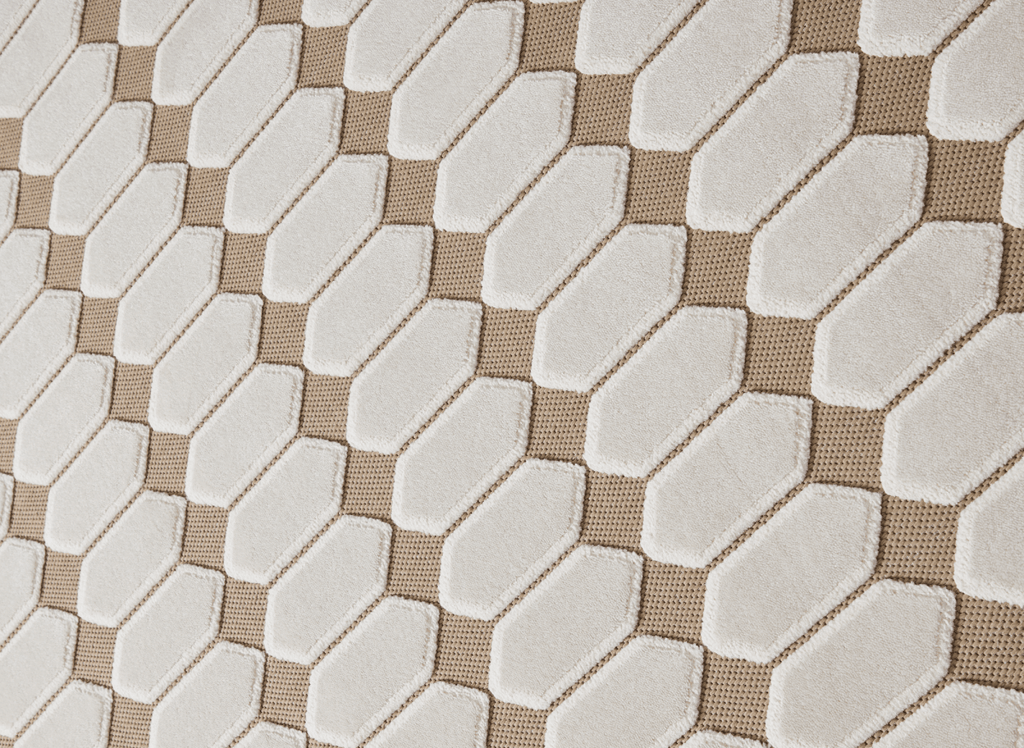 Tapis beige à motifs hexagonal 160 x 230 cm KELVYN