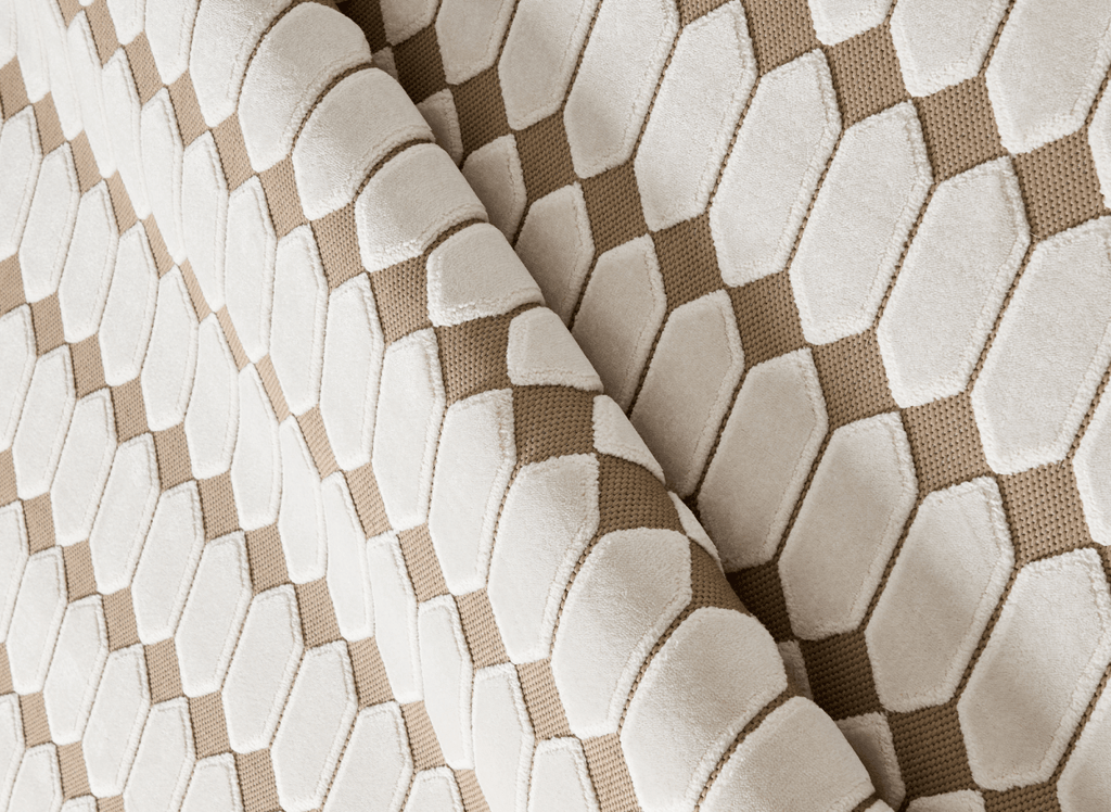 Tapis beige à motifs hexagonal 160 x 230 cm KELVYN