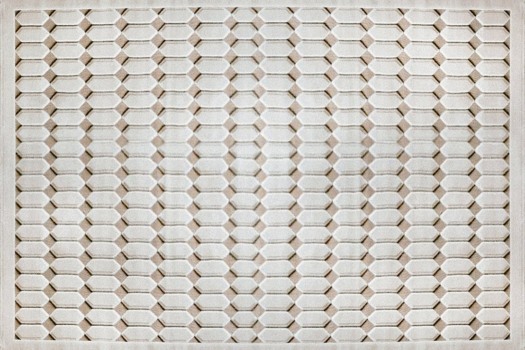 Tapis beige à motifs hexagonal 200 x 290 cm KELVYN