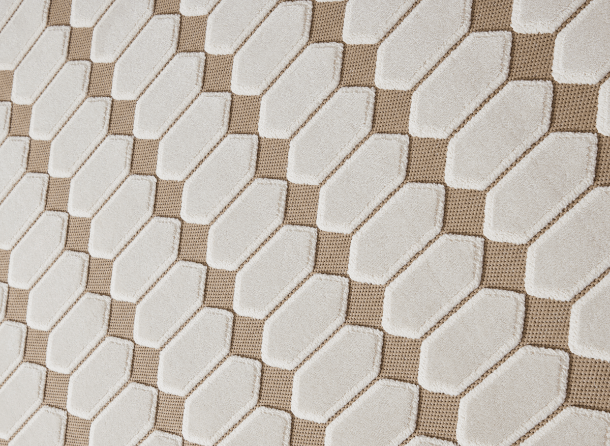 Tapis beige à motifs hexagonal 200 x 290 cm KELVYN