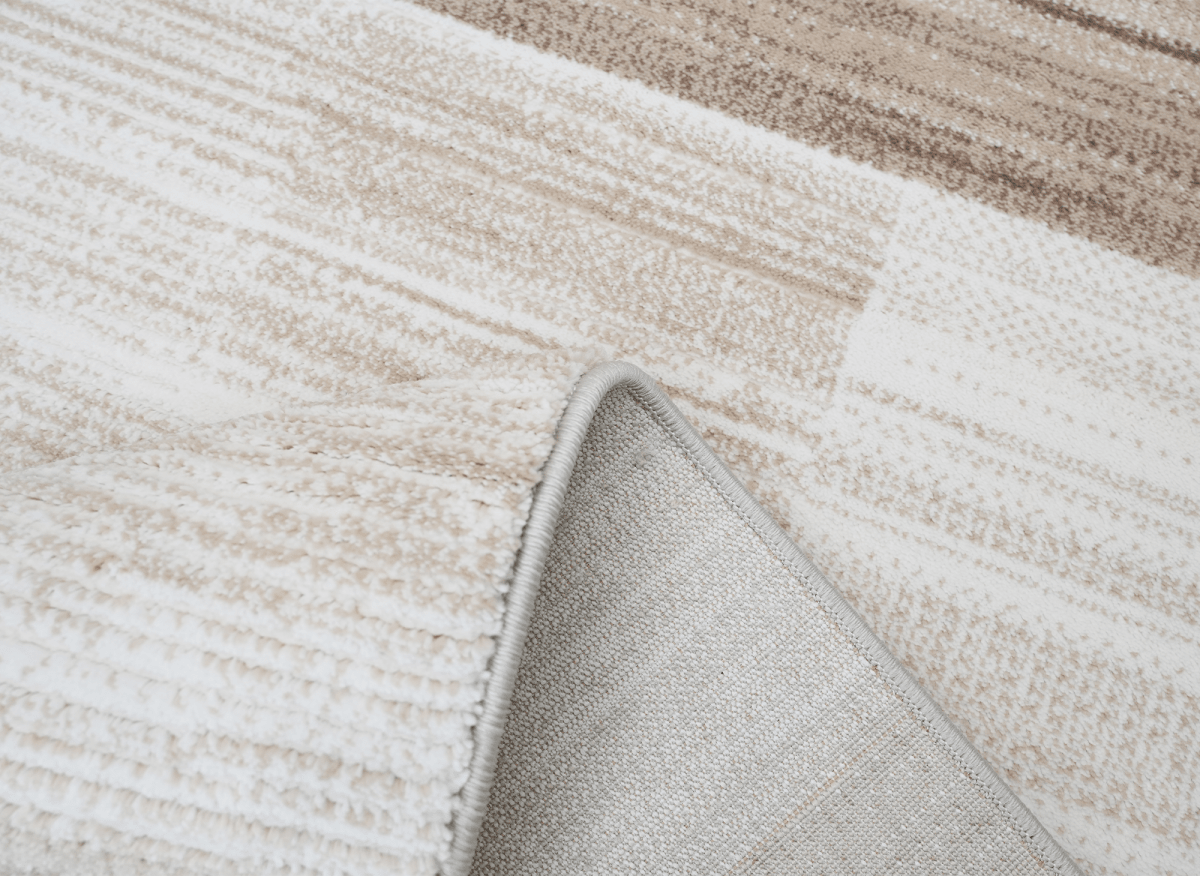 Tapis beige à motifs rectangulaires 160 x 230 cm NOMADE