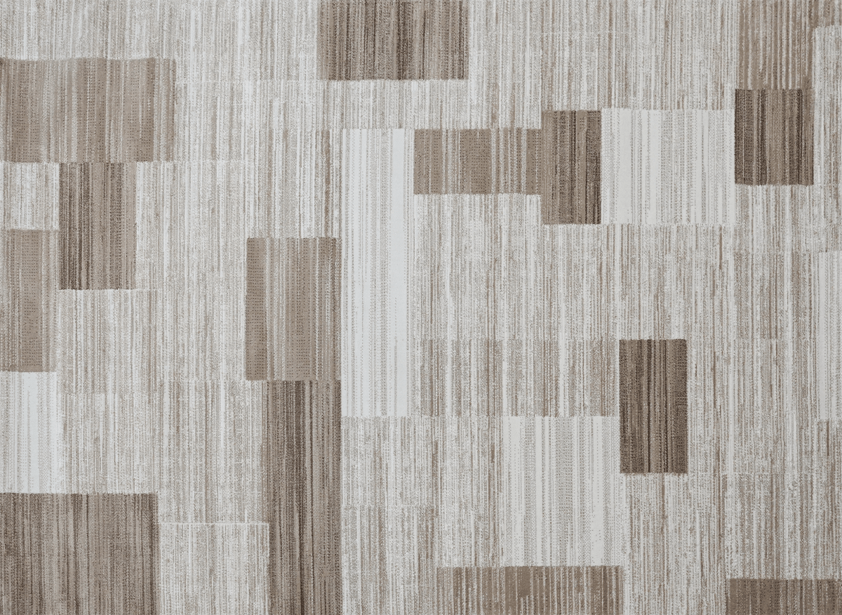 Tapis beige à motifs rectangulaires 160 x 230 cm NOMADE
