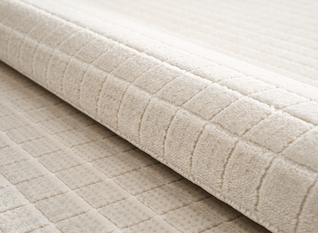 Tapis beige à petits carreaux 160 x 230 cm TALO