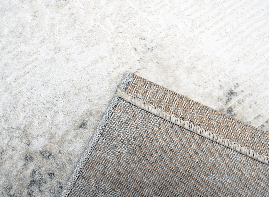 Tapis beige en tissu texturé 160 x 230 cm VANILLE