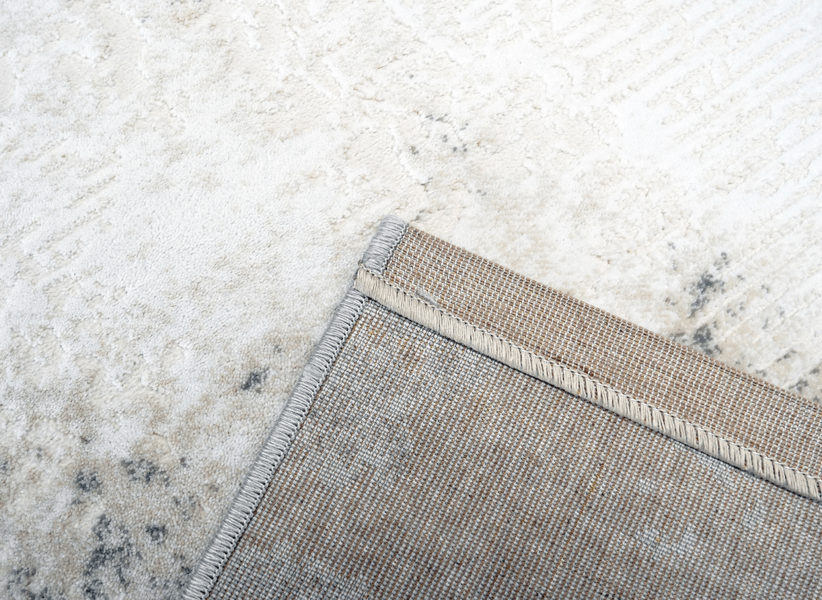 Tapis beige en tissu texturé 160 x 230 cm VANILLE