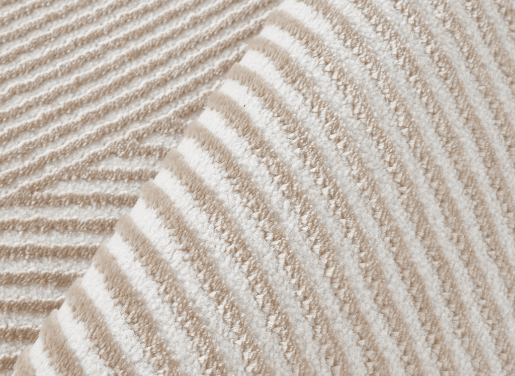 Tapis beige et blanc motif organique 200 x 290 cm SAND