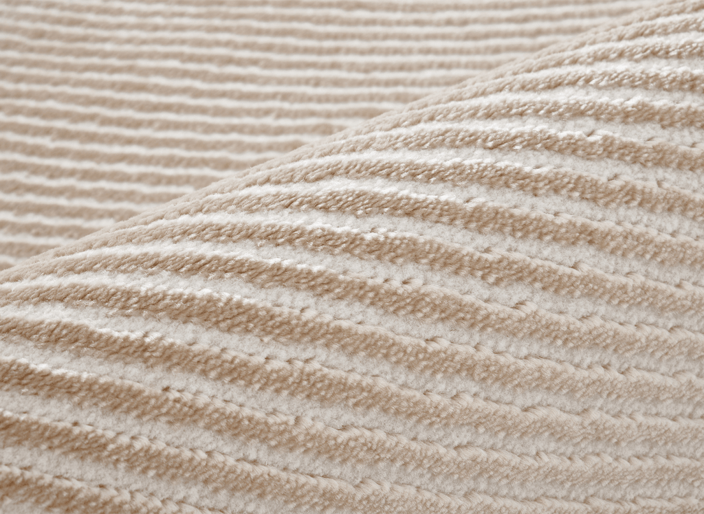 Tapis beige et blanc motif organique 200 x 290 cm SAND