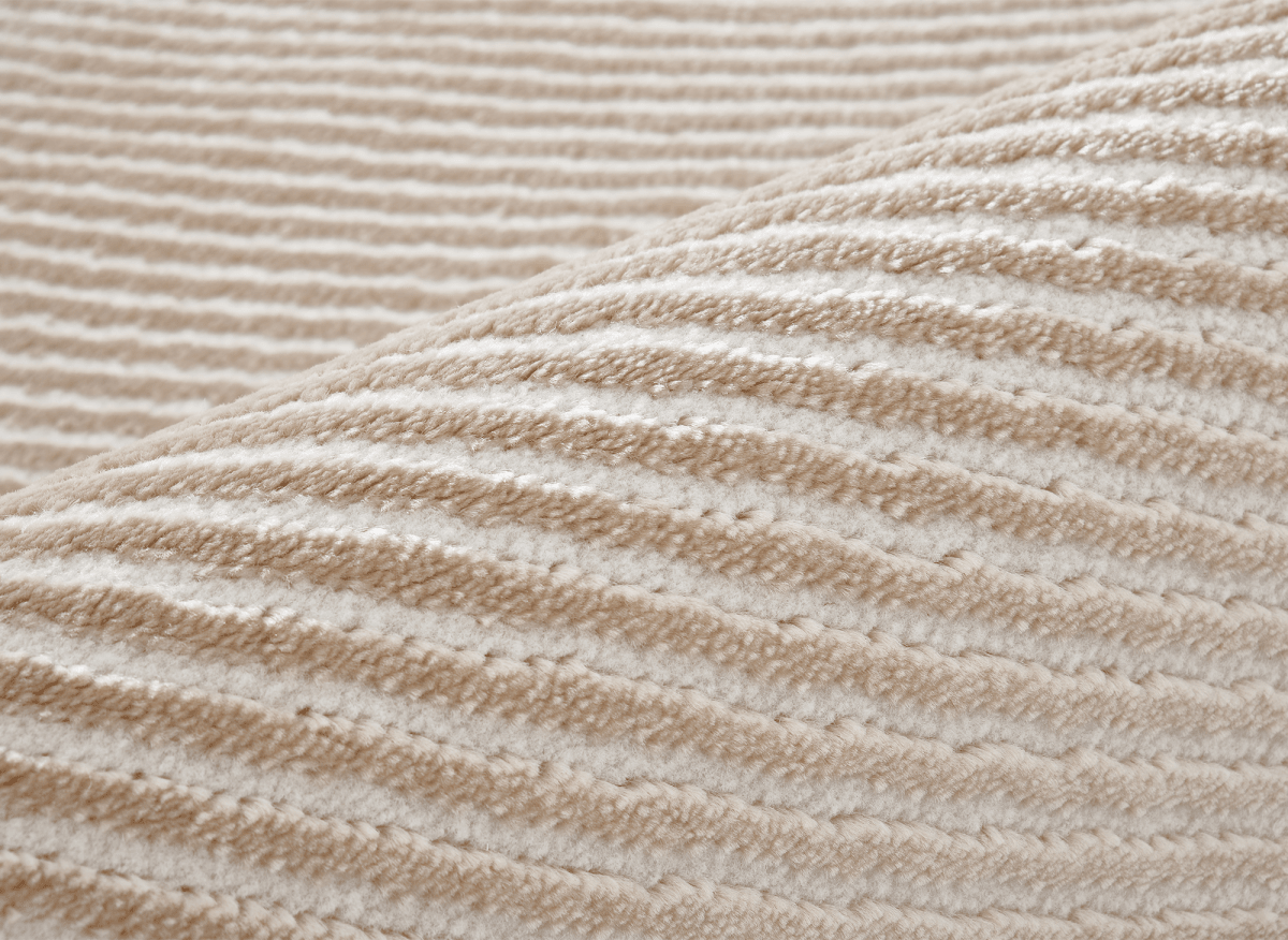 Tapis beige et blanc motif organique 200 x 290 cm SAND