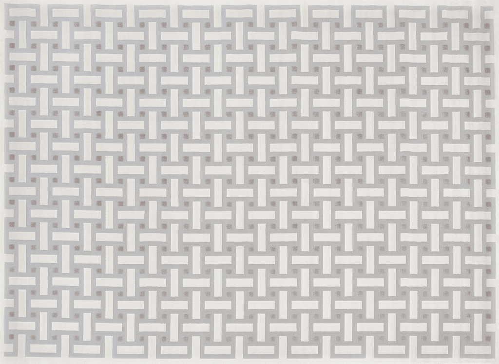 Tapis beige et gris à motifs rectangulaires 160 x 230 cm LYS