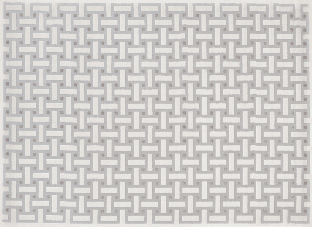 Tapis beige et gris à motifs rectangulaires 160 x 230 cm LYS