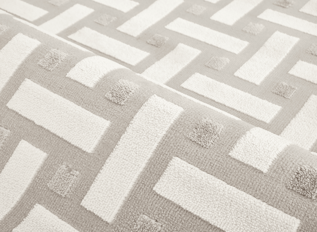 Tapis beige et gris à motifs rectangulaires 160 x 230 cm LYS