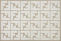 Tapis beige foncé à lettres beiges 200 x 290 cm KEZIA
