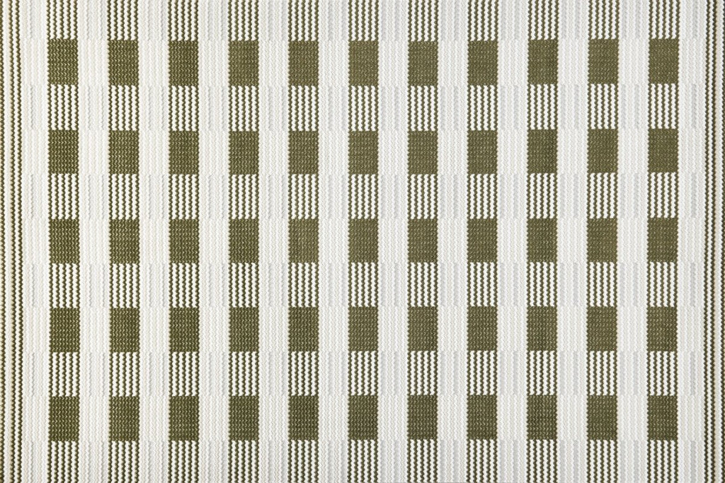 Tapis blanc à motifs carrés verts 160 x 230 cm THEOA