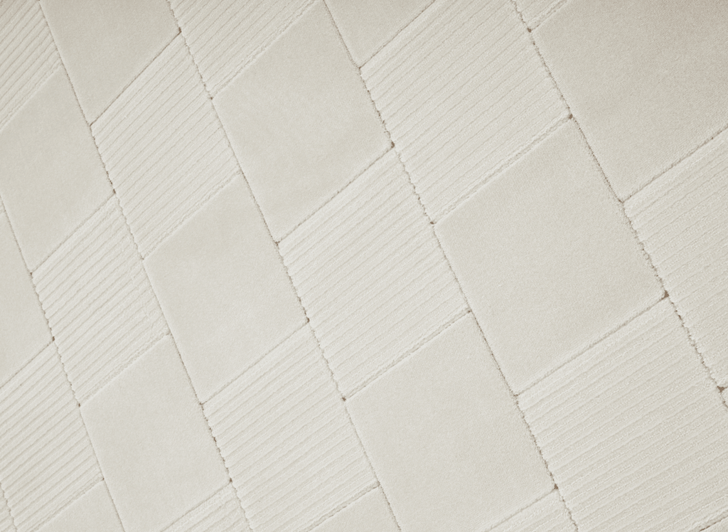 Tapis blanc écru à carreaux texturés 200 x 290 cm KARLINE